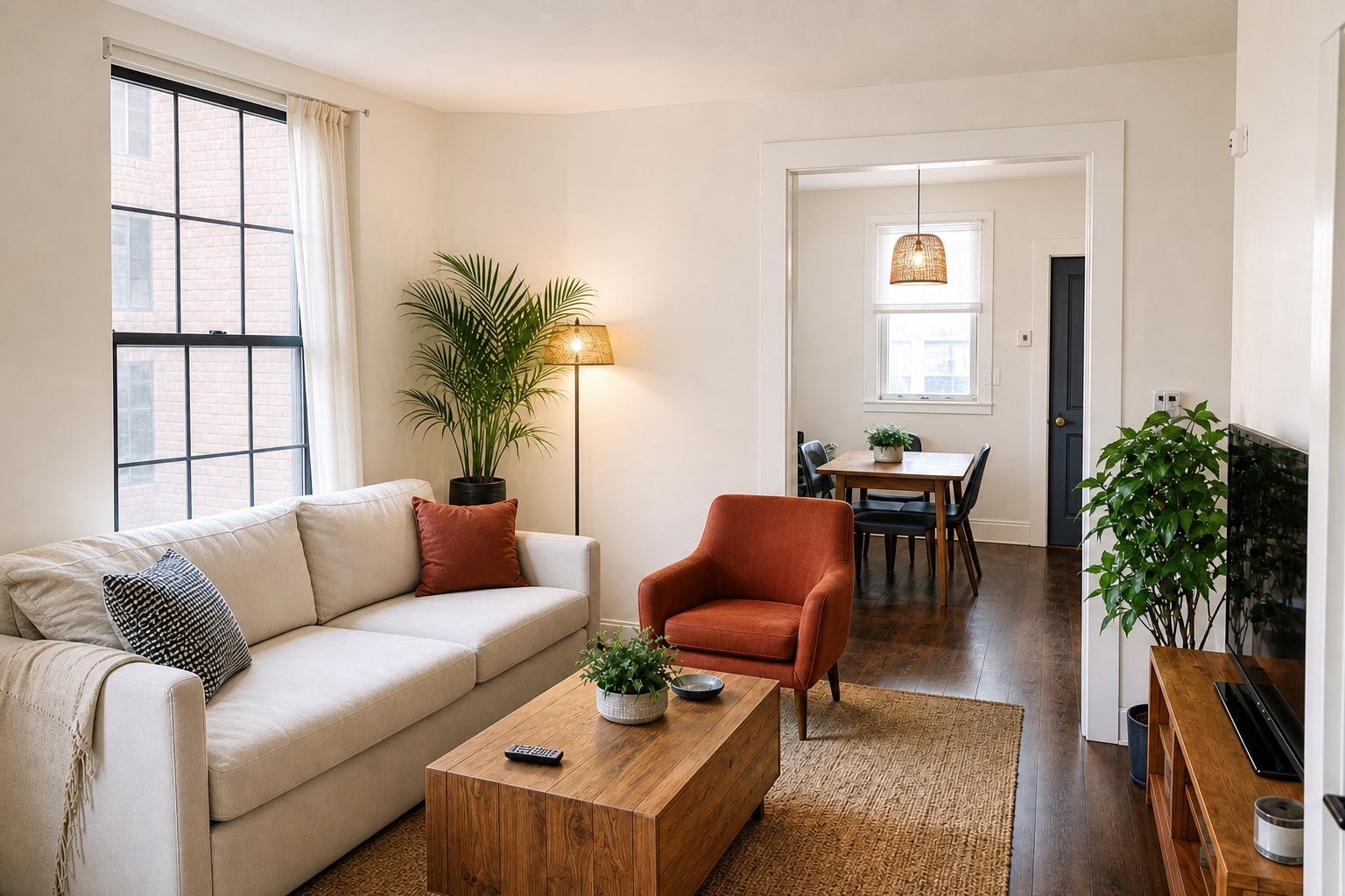 Naturally enhanced living room photo